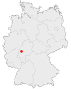 Tyskland med Wetzlar markerat