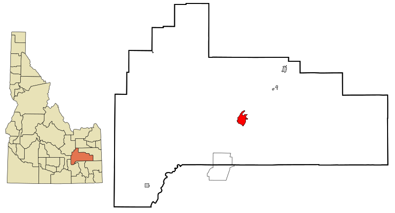 Fil:Bingham County Idaho Incorporated and Unincorporated areas Blackfoot Highlighted.svg