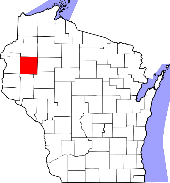 Fil:Map of Wisconsin highlighting Barron County.svg
