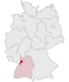 Landkreis Karlsruhes läge i Tyskland