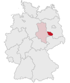 Landkreis Wittenberg (mörkröd) i Tyskland
