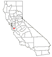 San Joses läge i delstaten Kalifornien.
