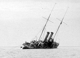 HMS Claes Uggla på grund år 1917.