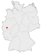 Bergisch Gladbachs läge i Tyskland