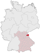 Landkreis Tirschenreuths läge i Tyskland