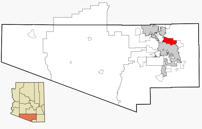 Fil:Pima County Incorporated and Unincorporated areas Catalina Foothills highlighted.svg