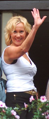 Agnetha Fältskog vid premiären för Mamma Mia i Stockholm 04.07.2008