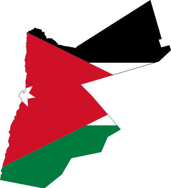 Fil:Flag and map of Jordan.svg