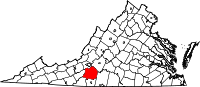 Map of Virginia highlighting Franklin County.svg