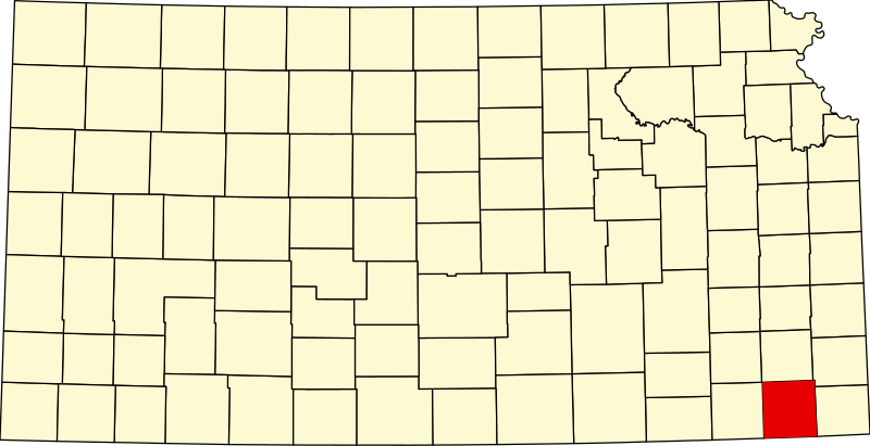 Fil:Map of Kansas highlighting Labette County.svg