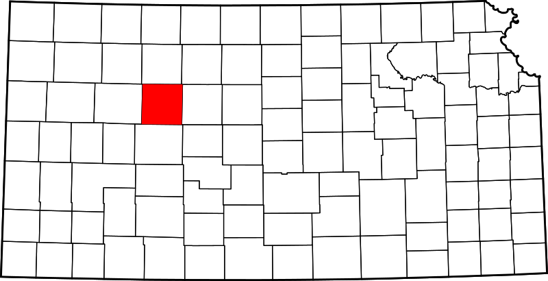 Fil:Map of Kansas highlighting Trego County.svg