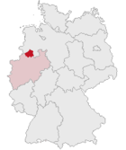 Kreis Steinfurts läge i Tyskland