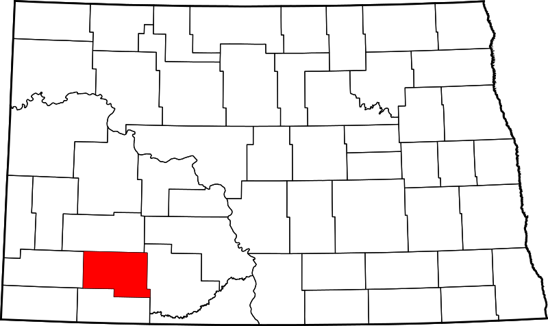 Fil:Map of North Dakota highlighting Hettinger County.svg