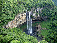 Cascata do Caraco, ett vattenfall nära Canela i Brasilien.