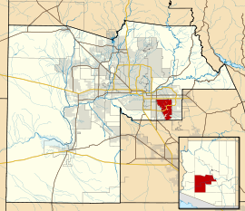 Geografiskt läge i Maricopa County och delstaten Arizona