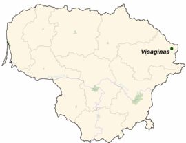 Visaginas position i Litauen