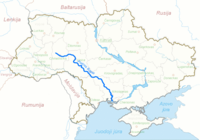 Litauiskspråkig karta över Södra Bug