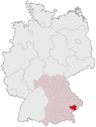 Landkreis Rottal-Inns läge i Tyskland