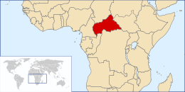 Centralafrikanska republikens läge