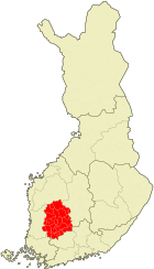 Karta som visar läget för landskapet Birkaland