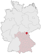 Landkreis Hofs läge i Tyskland