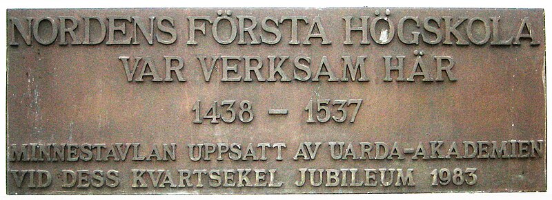 Fil:Sign in Lund Nordens första högskola klostergatan 8.jpg