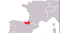 Lokaliseringskarta för området där baskiska talas.
