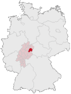 Landkreis Hersfeld-Rotenburg (mörkröd) i Tyskland