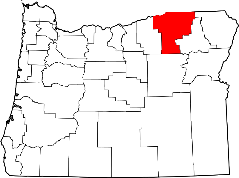 Fil:Map of Oregon highlighting Umatilla County.svg