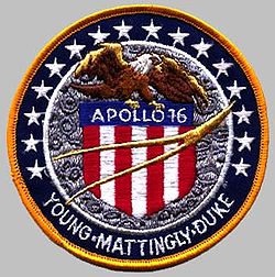 Apollo 16 missionstecken.