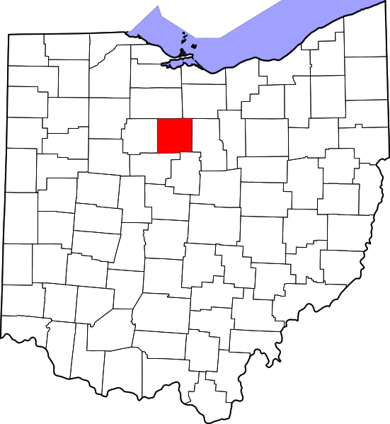 Fil:Map of Ohio highlighting Crawford County.svg