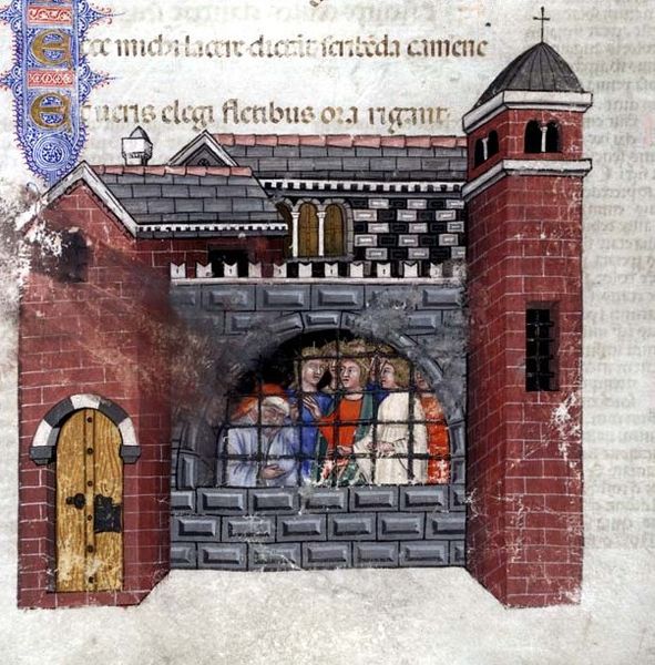 Fil:Boethius imprisoned Consolation of philosophy 1385.jpg
