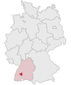 Landkreis Rottweils läge i Tyskland