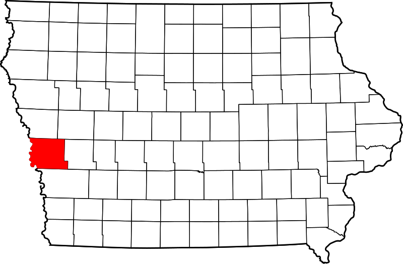 Fil:Map of Iowa highlighting Harrison County.svg