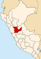 Regionens läge i Peru