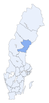 Västernorrlands läns läge i Sverige
