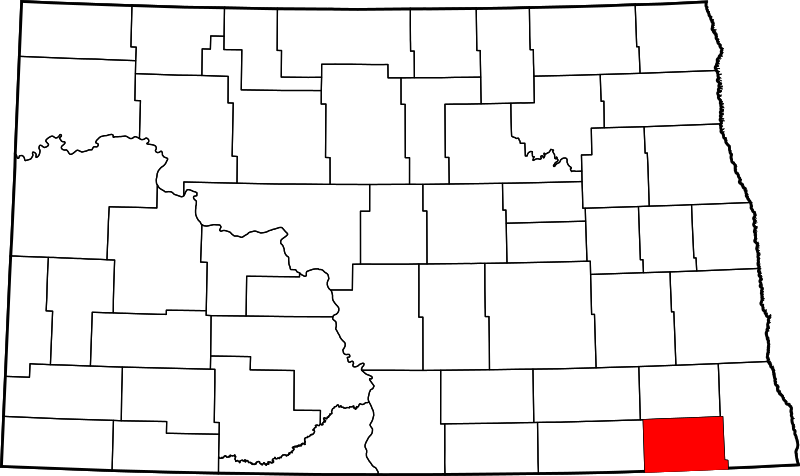Fil:Map of North Dakota highlighting Sargent County.svg