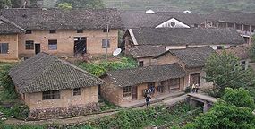 Miljöbild från byn Zhuoluo i Liuyang.