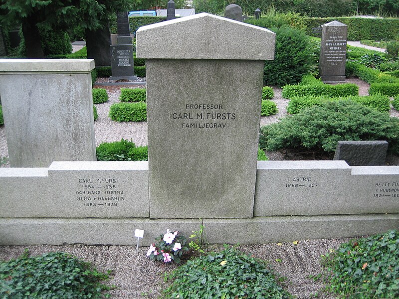 Fil:Grave of professor Carl Magnus Fürst lund sweden 2008.JPG