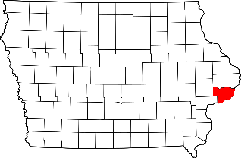 Fil:Map of Iowa highlighting Scott County.svg