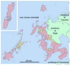 Karta över Nagasaki.