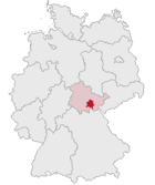 Landkreis Saalfeld-Rudolstadt (mörkröd) i Tyskland