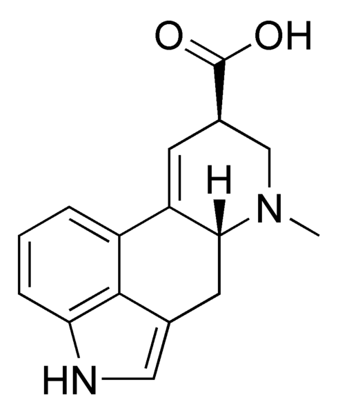 Fil:Lysergic acid chemical structure.png