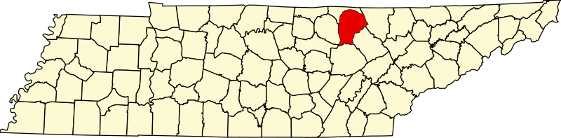 Fil:Map of Tennessee highlighting Fentress County.svg