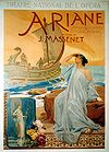 Affisch för Massenets opera "Ariane". År 1607 uruppförs Monteverdis "Orfeo" som räknas som världens första fullskaliga opera.