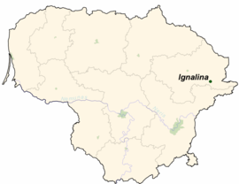 Ignalinas position i Litauen