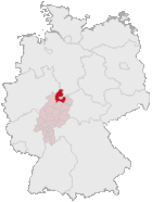 Landkreis Kassel (mörkröd) i Tyskland
