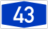 Bundesautobahn 43 number.svg