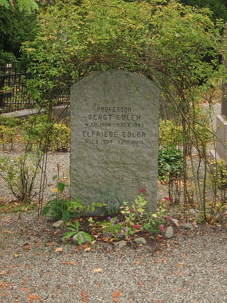 Fil:Grave of professor Bengt Edlén in Lund Sweden.JPG