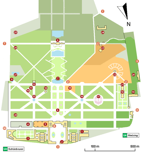 Fil:Palace and Gardens of Schönbrunn rough map 2008.gif